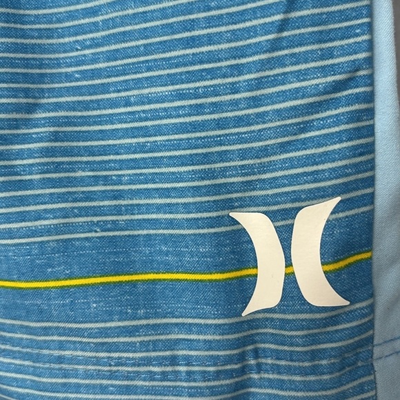 NWT Hurley Boy’s Sz 7 Indigo Blue Striped Shorts. Light. Silky soft. - Picture 3 of 12